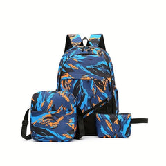 3pcs Large Capacity Travel Backpack Crossbody Bag Set