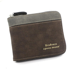 Men's Zipper Short Wallet Money Clip Card Holder Coin Purse Gift