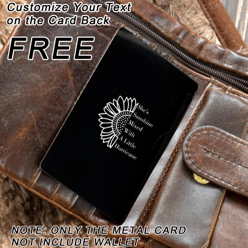Personalized Aluminum Wallet Insert Card Birthday Gift For Son Daughter