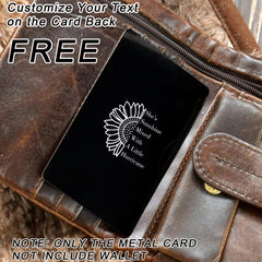 Personalized Aluminum Wallet Insert Card Birthday Gift For Son Daughter