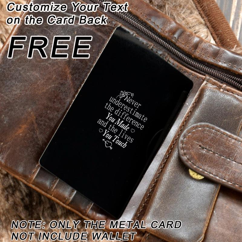 Personalized Aluminum Wallet Insert Card Birthday Gift For Son Daughter