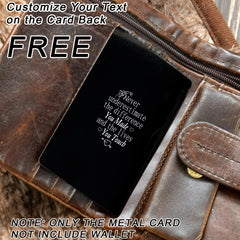 Personalized Aluminum Wallet Insert Card Birthday Gift For Son Daughter