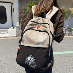 Astronaut Pattern Backpack Large Capacity Travel Schoolbag