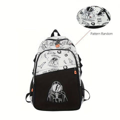 Astronaut Pattern Backpack Large Capacity Travel Schoolbag