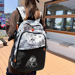Astronaut Pattern Backpack Large Capacity Travel Schoolbag