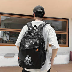 Astronaut Pattern Backpack Large Capacity Travel Schoolbag