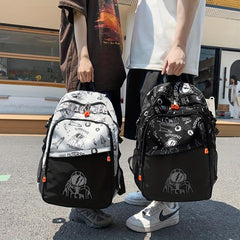 Astronaut Pattern Backpack Large Capacity Travel Schoolbag