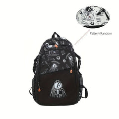Astronaut Pattern Backpack Large Capacity Travel Schoolbag