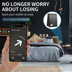 RFID Blocking Carbon Fiber Wallets Tracker Credit Card Holder Wallet Purse