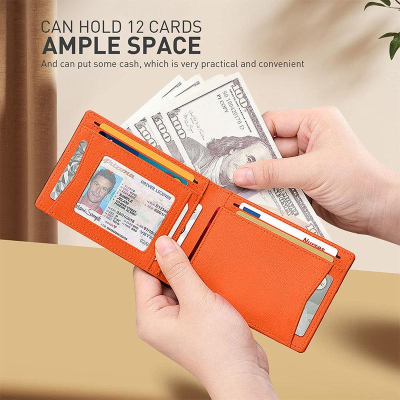 RFID Blocking Carbon Fiber Wallets Tracker Credit Card Holder Wallet Purse