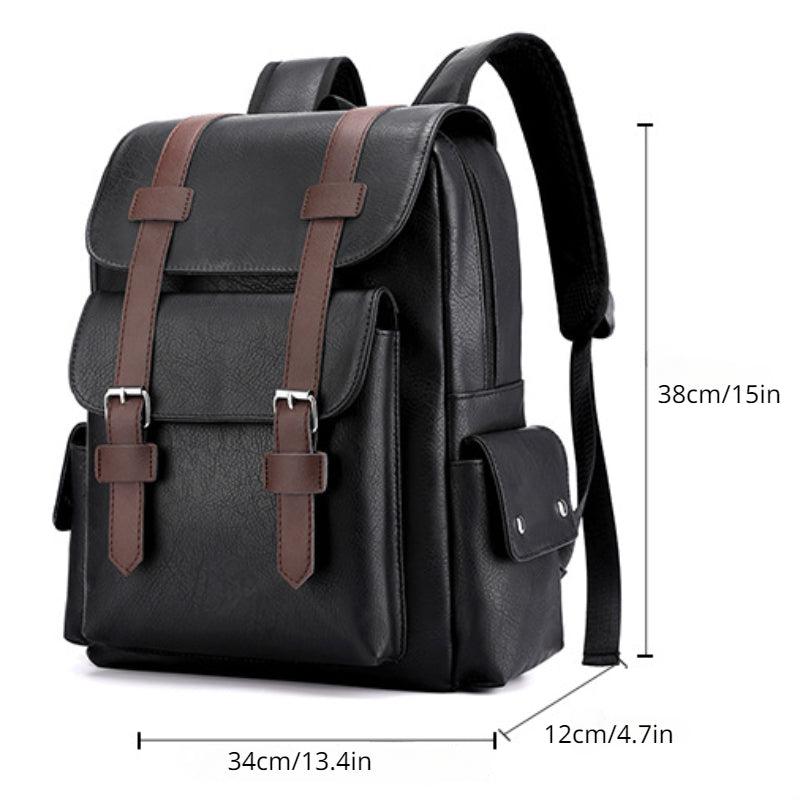 Large Capacity Business Computer Bag PU Leather Travel Bag Men's Bag