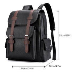 Large Capacity Business Computer Bag PU Leather Travel Bag Men's Bag