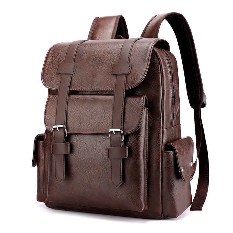 Large Capacity Business Computer Bag PU Leather Travel Bag Men's Bag