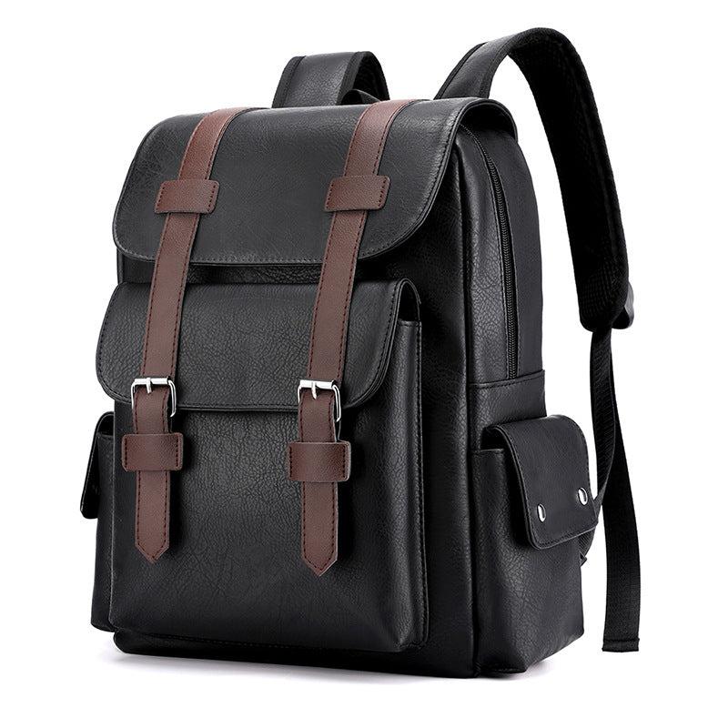 Large Capacity Business Computer Bag PU Leather Travel Bag Men's Bag
