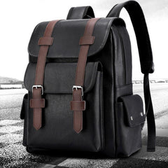 Large Capacity Business Computer Bag PU Leather Travel Bag Men's Bag