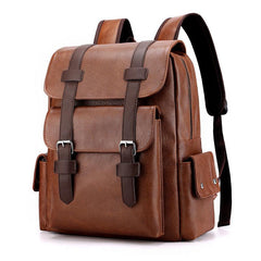 Large Capacity Business Computer Bag PU Leather Travel Bag Men's Bag