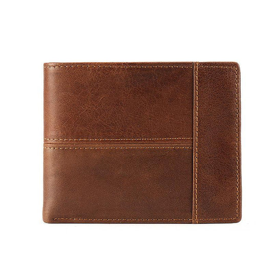 Men's Leather Money Clip Wallet with Zipper Coin Pocket