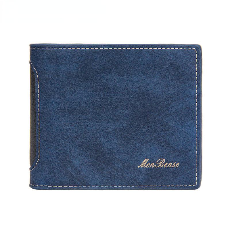 Men's Leather Wallet Money Clip Card Holder Vintage Coin Purse