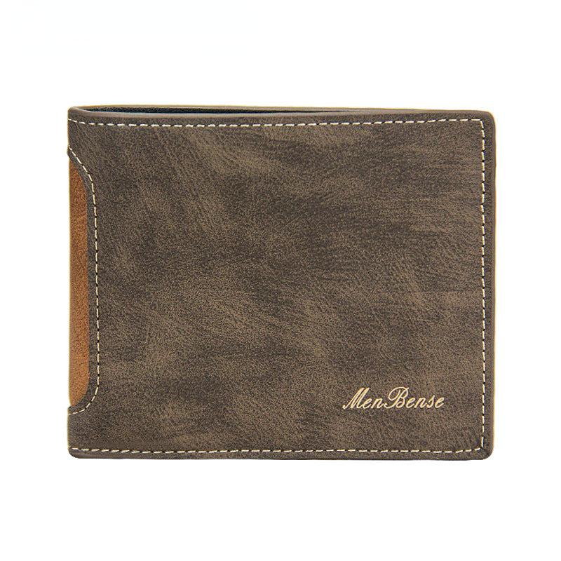 Men's Leather Wallet Money Clip Card Holder Vintage Coin Purse
