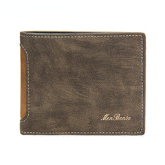 Men's Leather Wallet Money Clip Card Holder Vintage Coin Purse