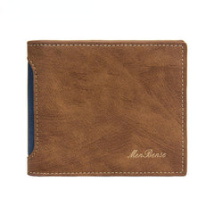 Men's Leather Wallet Money Clip Card Holder Vintage Coin Purse