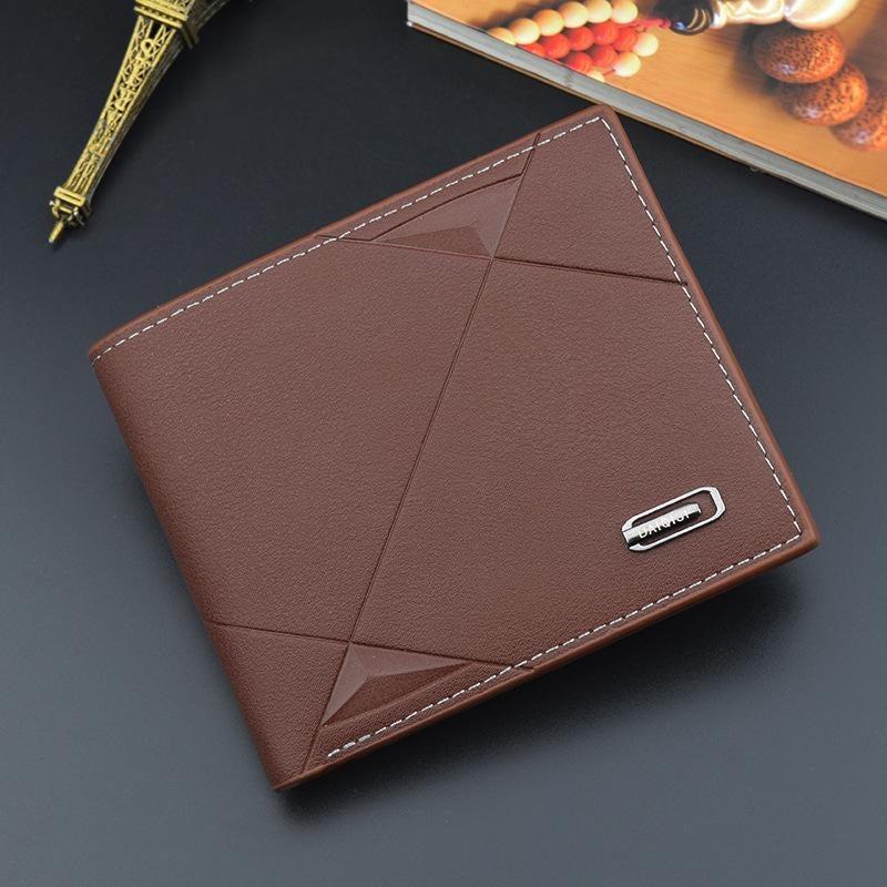 Men's Leather Short Wallet Money Clip Card Holder Coin Purse