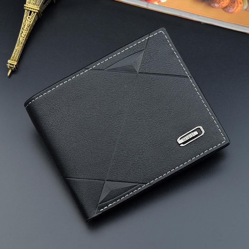 Men's Leather Short Wallet Money Clip Card Holder Coin Purse
