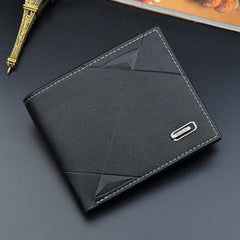 Men's Leather Short Wallet Money Clip Card Holder Coin Purse