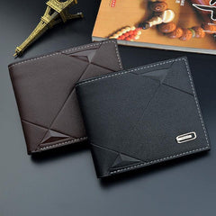 Men's Leather Short Wallet Money Clip Card Holder Coin Purse