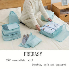 7pc Set Packing Cubes For Travel Underwear Shoes Organizer Large Capacity