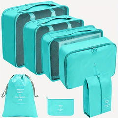 7pc Set Packing Cubes For Travel Underwear Shoes Organizer Large Capacity