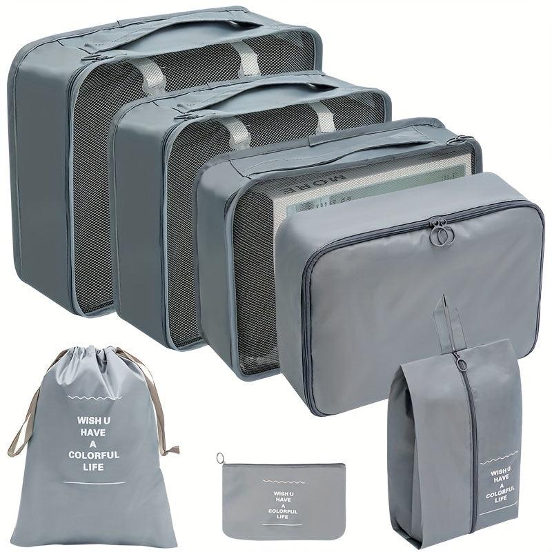 7pc Set Packing Cubes For Travel Underwear Shoes Organizer Large Capacity