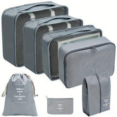7pc Set Packing Cubes For Travel Underwear Shoes Organizer Large Capacity