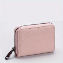 Men's Zipper Card Holder Anti Theft Short Wallet