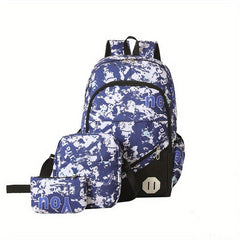 3pcs Camouflage Backpack Crossbody Handbag Set