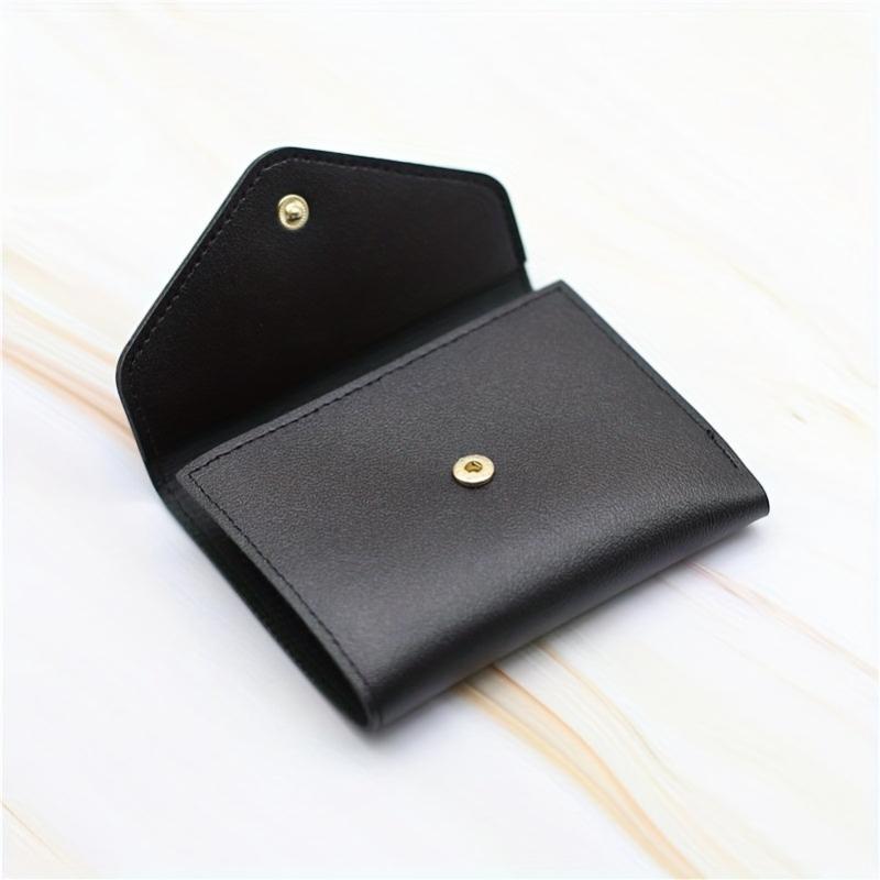 Men's Leather Short Wallet Money Clip Trifold Wallet Coin Purse