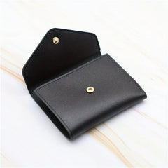 Men's Leather Short Wallet Money Clip Trifold Wallet Coin Purse