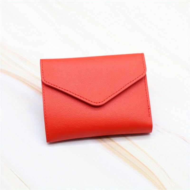 Men's Leather Short Wallet Money Clip Trifold Wallet Coin Purse
