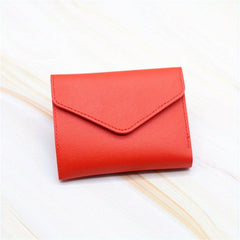 Men's Leather Short Wallet Money Clip Trifold Wallet Coin Purse