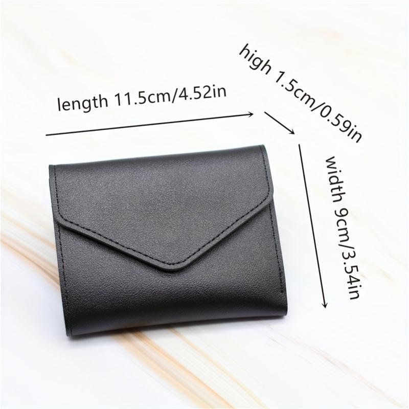 Men's Leather Short Wallet Money Clip Trifold Wallet Coin Purse