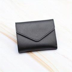 Men's Leather Short Wallet Money Clip Trifold Wallet Coin Purse