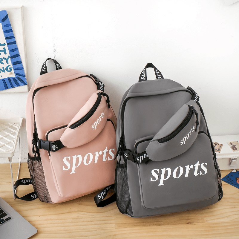 1PC Men's Backpack With Waist Bag For Travel Going Office Large Capacity