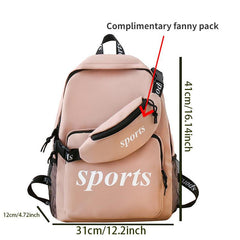 1PC Men's Backpack With Waist Bag For Travel Going Office Large Capacity