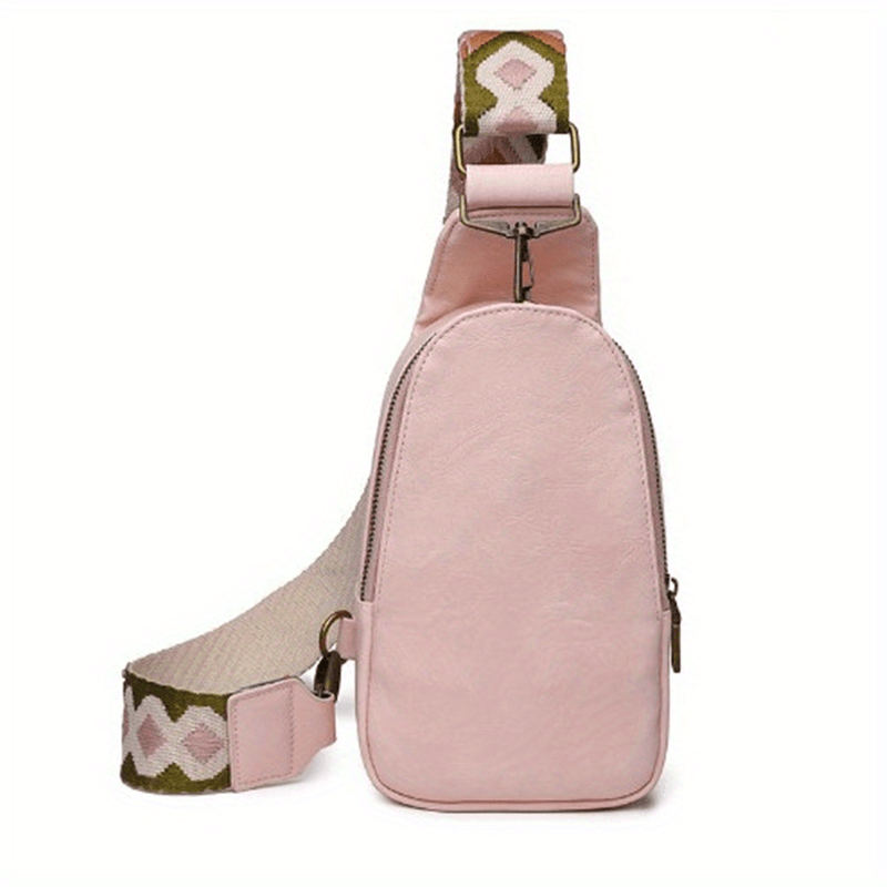Vintage Bohemian Sling Bag for Women Faux Leather Crossbody Chest Bag