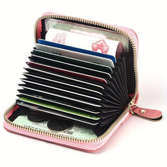 Men's Zipper Card Holder Short Wallet Leather Large Capacity Vintage Coin Purse