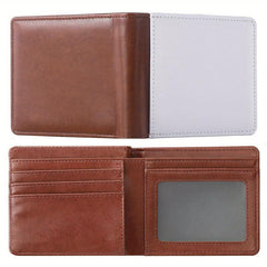 Men's Sublimation Wallet Leather Short Wallet Money Clip Card Holder