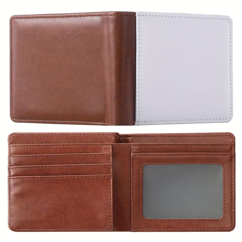 Men's Sublimation Wallet Leather Short Wallet Money Clip Card Holder