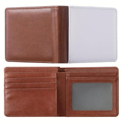 Men's Sublimation Wallet Leather Short Wallet Money Clip Card Holder