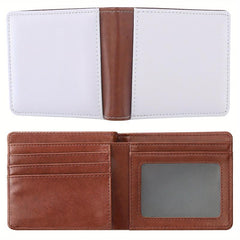 Men's Sublimation Wallet Leather Short Wallet Money Clip Card Holder