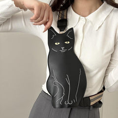 Halloween Cat Crossbody Bag Stylish Shoulder Bag for Shopping